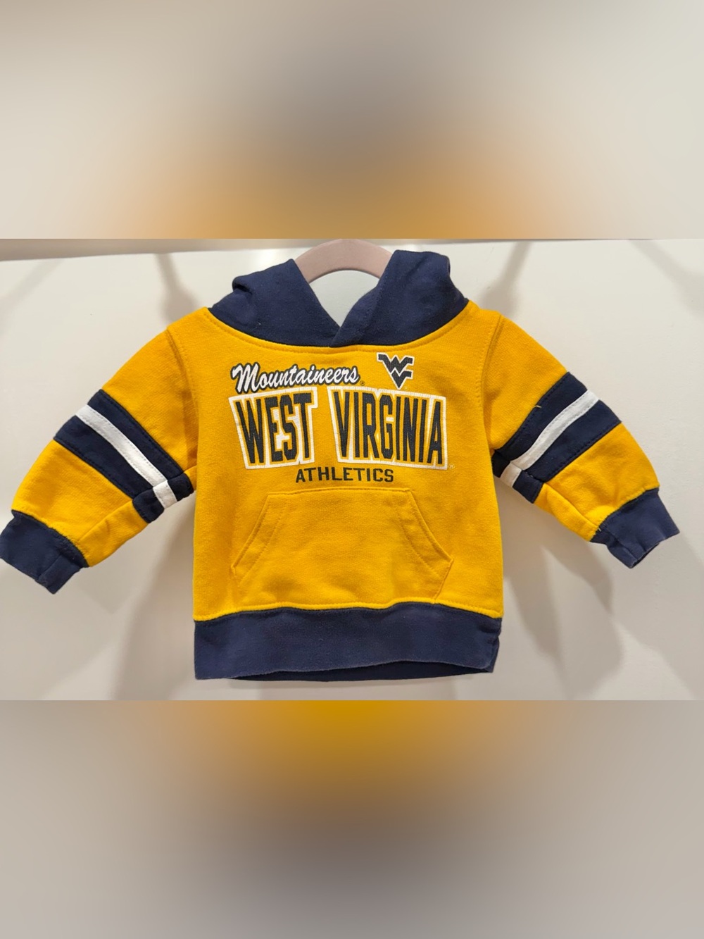 Vintage West Virginia Mountaineers Baby Toddler Hoodie 12 Months